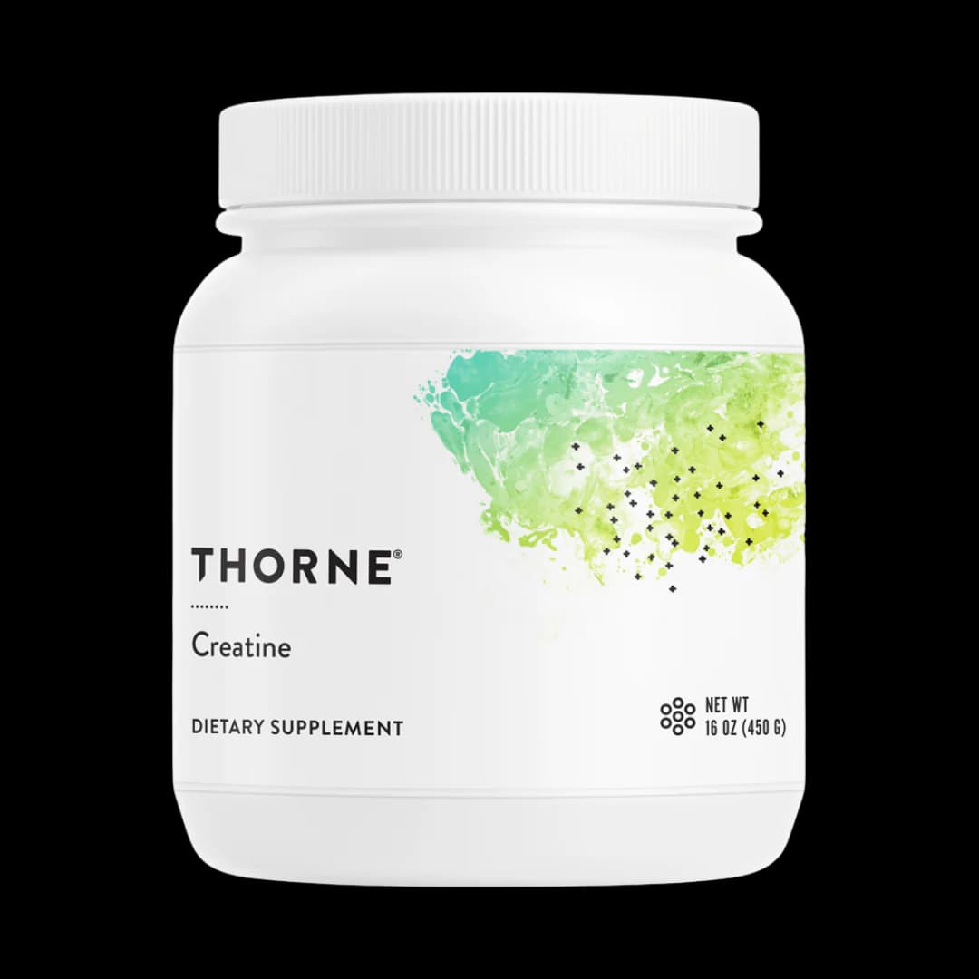 White tub of Thorne creatine powder